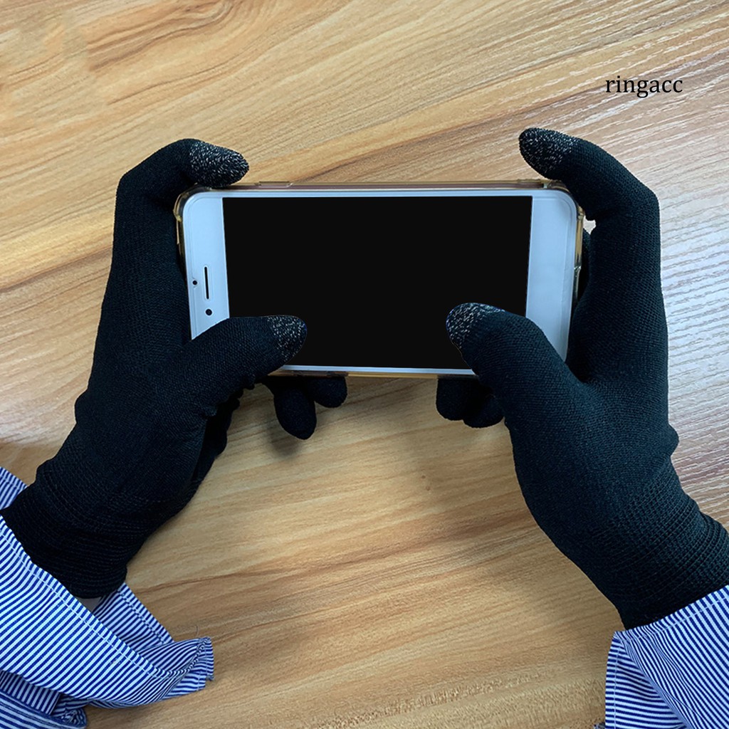 1 Cặp Găng Tay Chơi Game Ba Ngón Chống Mồ Hôi Giữ Ấm Cho Điện Thoại