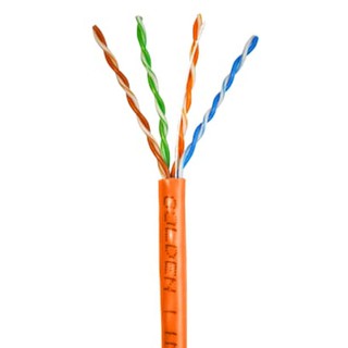 Cuộn 100M Cáp mạng Golden Link UTP Cat5e (Cam, Trắng)