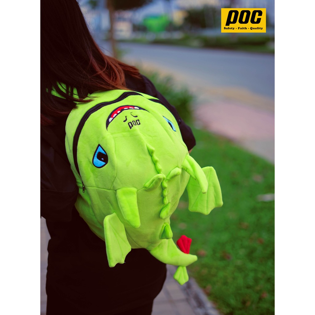 Balo con Rồng màu Xanh lá răng sún Kute Đáng Yêu
