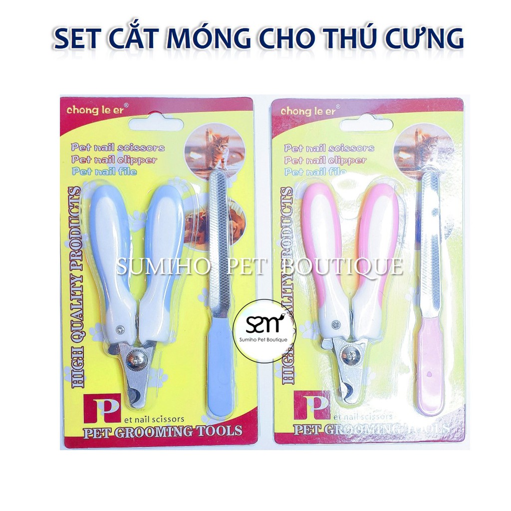 Set cắt móng cho thú cưng (kềm cắt và dũa móng)