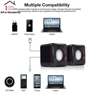 Loa Máy Tính Mini Có Dây Cổng Usb