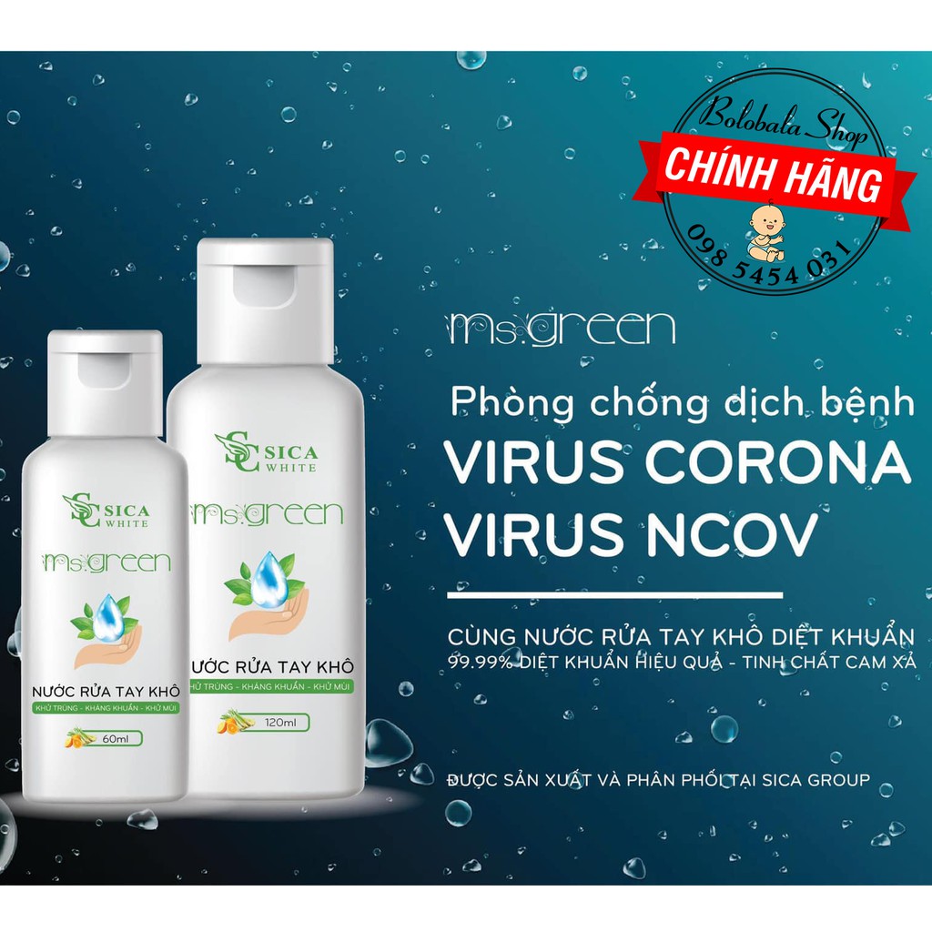 Dung dịch rửa tay diệt khuẩn SICA WHITE 60ml và 120ml | BigBuy360 - bigbuy360.vn