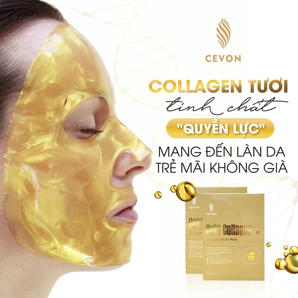 Mặt nạ vàng 24K Cevon Gold Collagen Hydrogen Facial mask