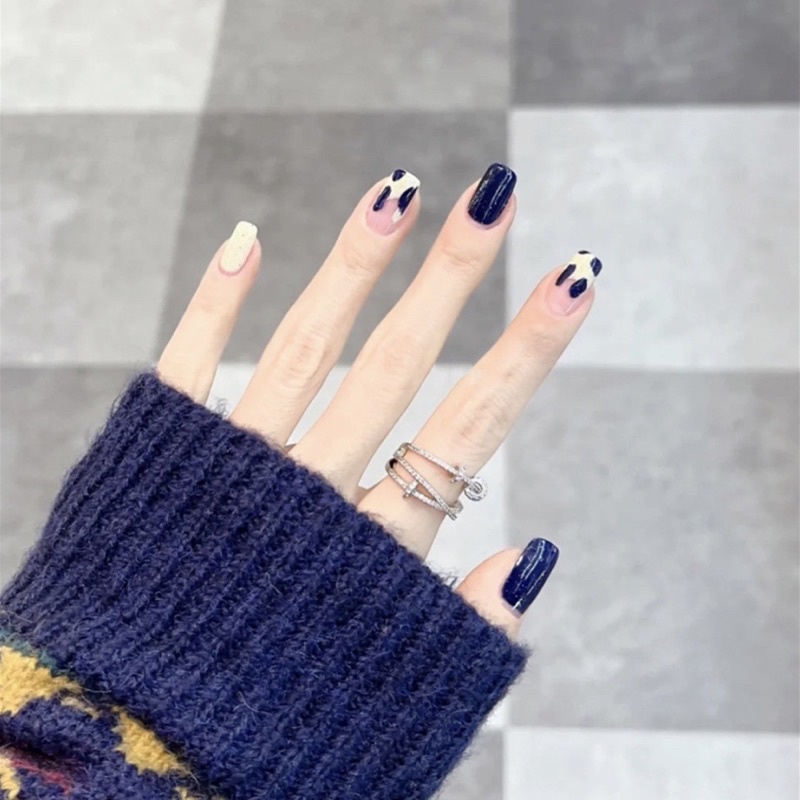 Set 24 móng giả N419 dáng móng ngắn ( Tặng kèm keo và dũa )