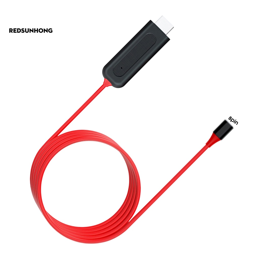 Dây Cáp Chuyển Đổi Video Kỹ Thuật Số 8Pin Sang HDMI-compatible 1080P Cho Điện Thoại