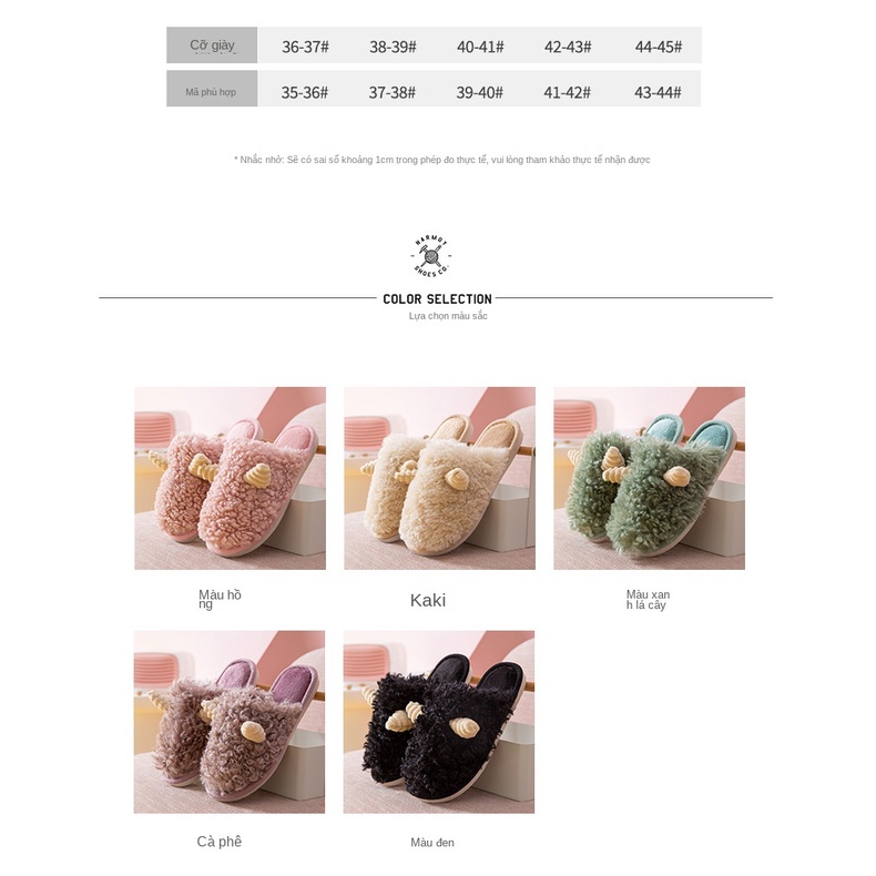 CHZK Dép bông dép lông cừu xù siêu mềm siêu thích, giữ ấm cực tốt nam nữ đi trong nhà, văn phòng