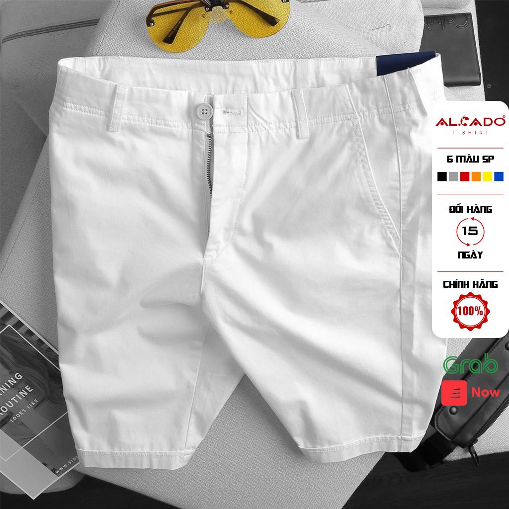 Quần Short Nam Kaki Tuyết đứng Form Dáng Thể Thao, Quần Unisex Kaki Lửng - ALCADO