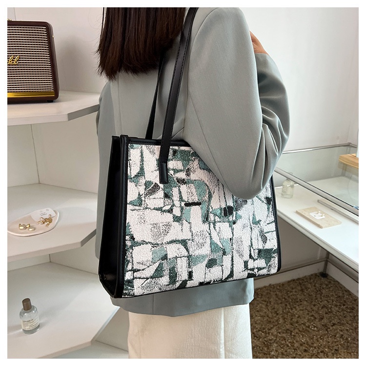 Túi Đeo JASMIN NOIR Chéo Nắp Gập Vải Canvas In Họa Tiết Hoa Xinh Xắn Thời Trang Cho Nữ