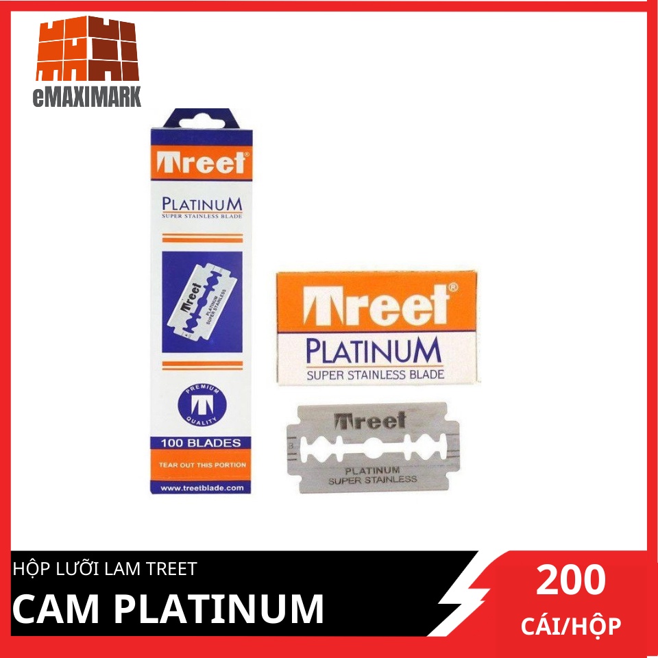 Hộp lưỡi lam Treet Cam Platinum (200 lưỡi/hộp)