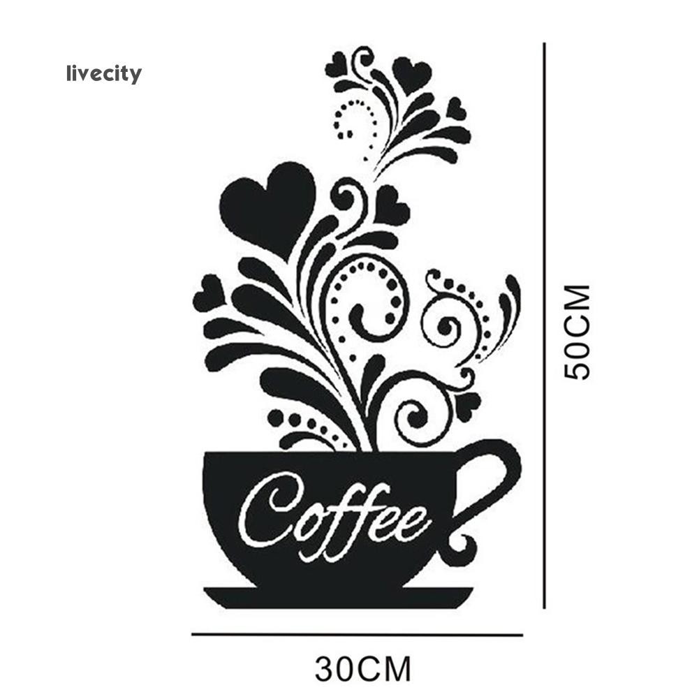 Decal Dán Tường Hình Tách Cà Phê