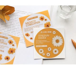 Sticker bông hoa và chữ