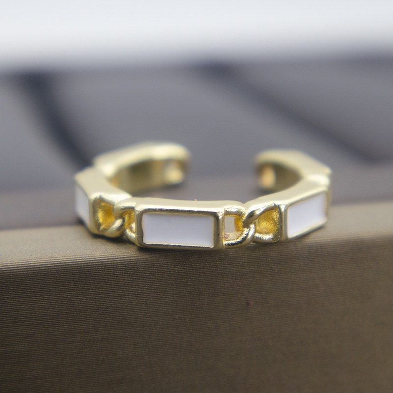 Nhẫn hở đính đá zircon sang trọng có thể điều chỉnh kích thước dành cho nữ