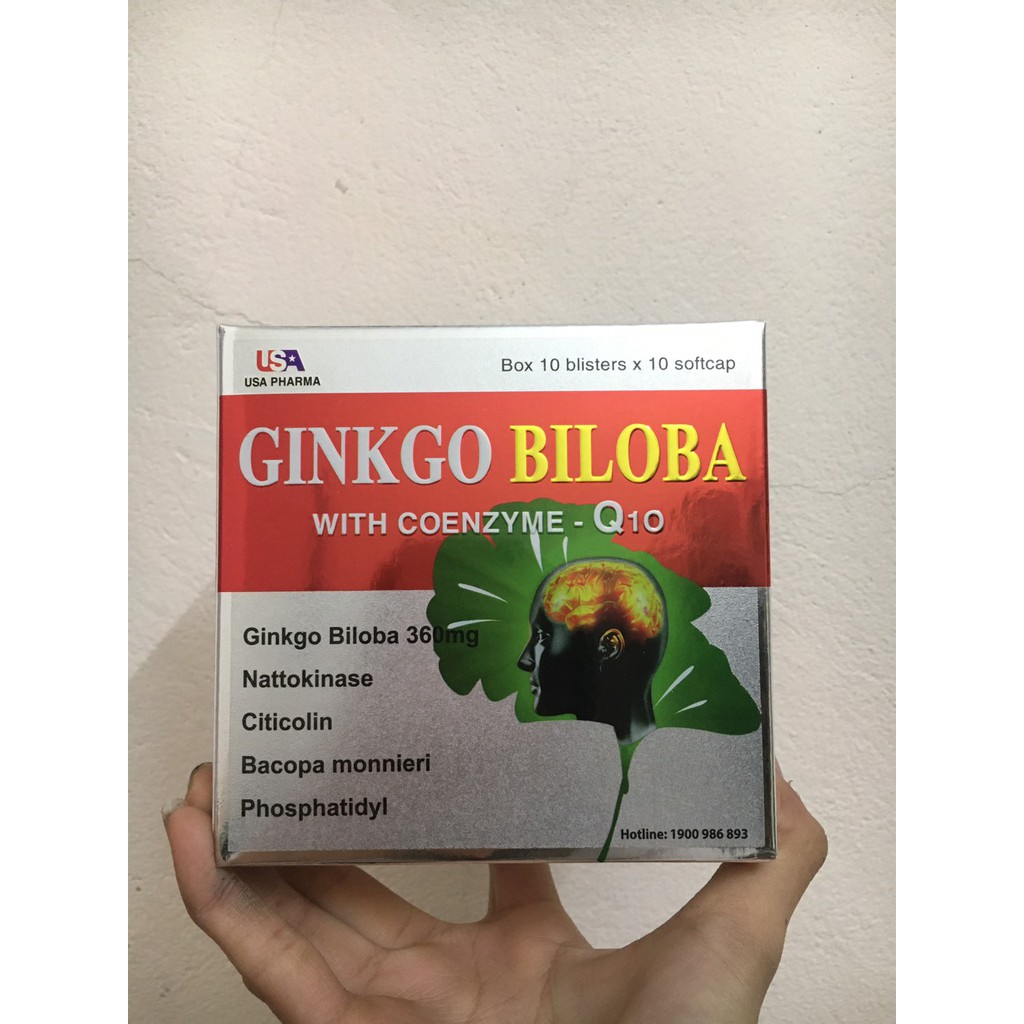 Viên bổ não Ginkgo Biloba Q10 đỏ( H/100v)