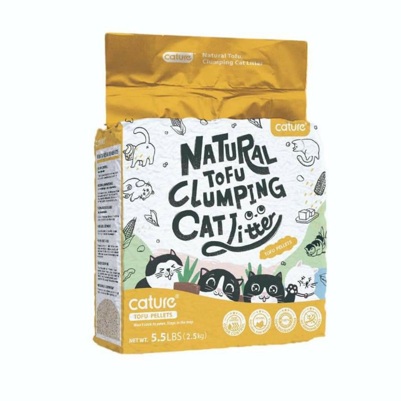 [Mã SKAMA8 giảm 8% đơn 300K] Cát đậu nành Cature Natural Tofu 2.5Kg Siêu thơm - Cát lót vệ sinh cho mèo chuột