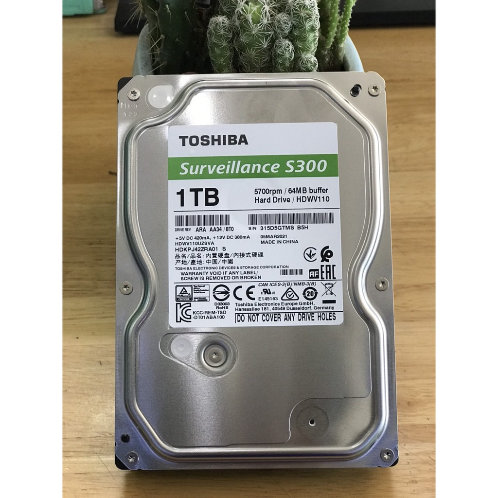 Ổ CỨNG HDD TOSHIBA 2TB 1TB CHÍNH HÃNG 3.5 INCH, CHUYÊN DỤNG LẮP CAMERA, MÁY TÍNH