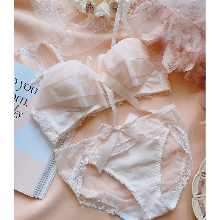 Bộ Đồ Lót Ren Lưới Nâng Ngực Không Gọng Thép Thoải Mái Phong Cách Nhật Bản Cho Nữ | BigBuy360 - bigbuy360.vn