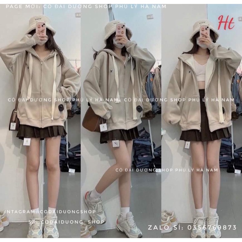 Áo khoá nỉ lô gô IE HT11