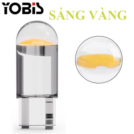 Bóng Led T10 Yobis Siêu Sáng - Lắp Mặt Đồng Hồ, Demi, Xi Nhan Xe Máy, Ô Tô - Đủ 7 Màu