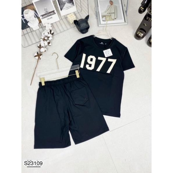 [FreeShip] Bộ Nam 1977 Chữ In Chất Cotton - Bộ Nam Cao Cấp