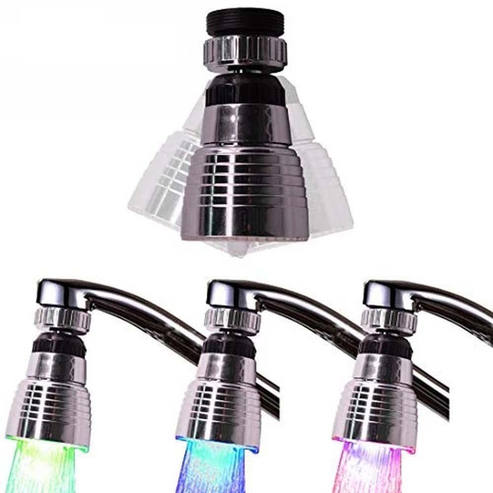 Đầu Vòi Tiết Kiệm Nước Xoay 360 Độ Có Đèn LED