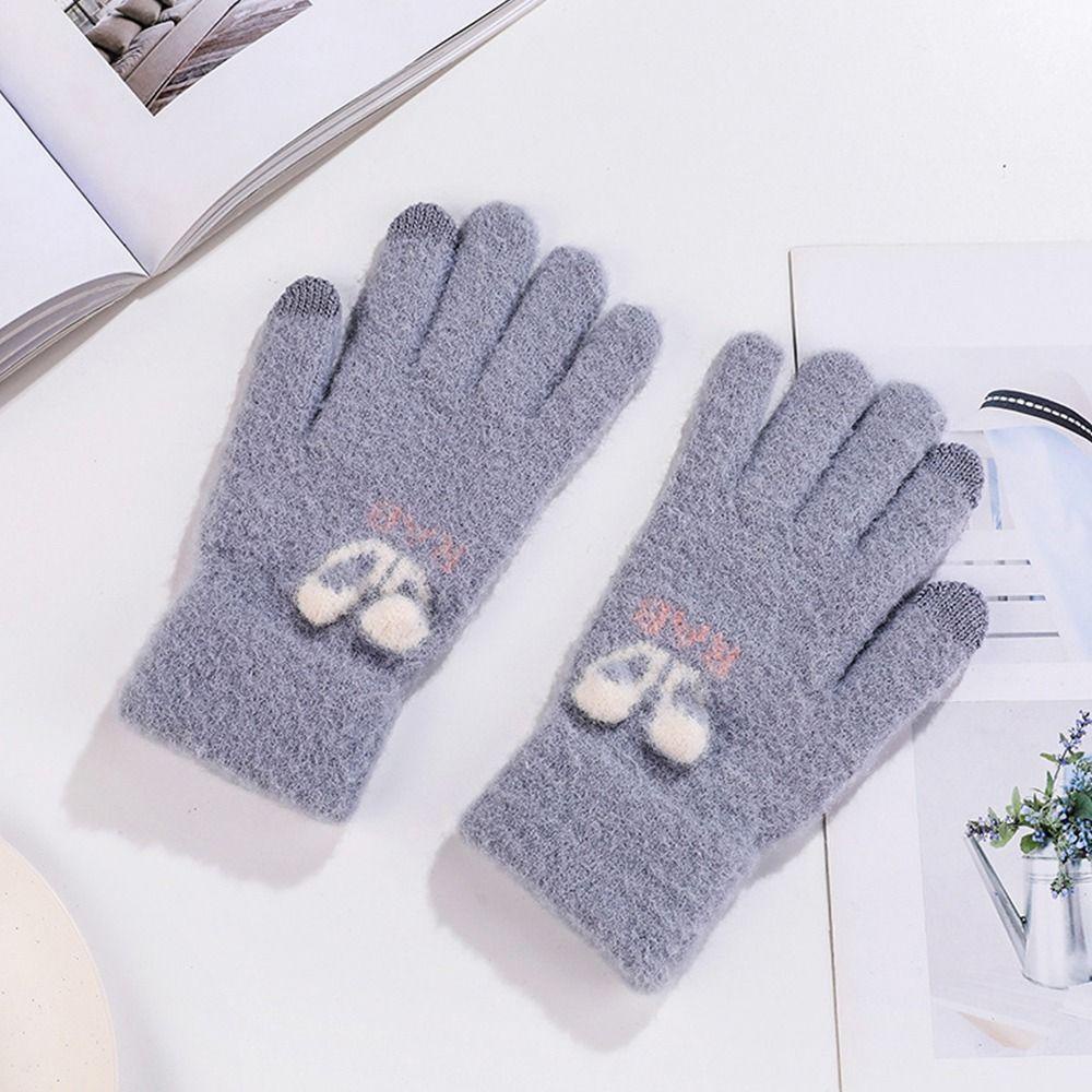 Găng Tay Len Hở Ngón Giữ Ấm Mùa Đông Cho Nam Nữ