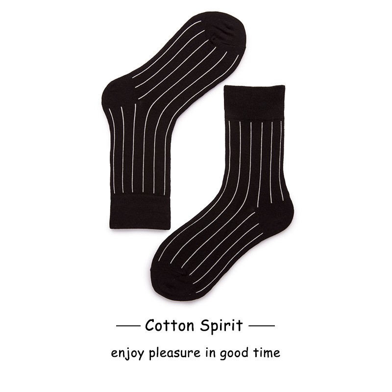 Vớ Cổ Cao Cotton Xuân Hè Phong Cách Âu Mỹ Họa Tiết Sọc Dọc Tất Cổ Cao Cặp Đôi Nam Nữ Hot Trend Ulzzang Thời Trang