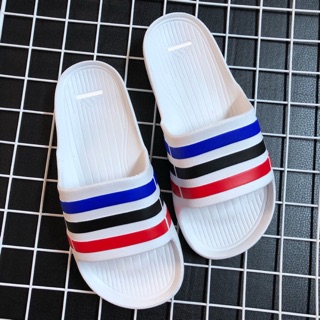 FREESHIP ĐƠN 50K_ Dép Nam Đúc Quai Ngang Đế Trắng Sọc 3 Màu Hàng VNXK ( Hình Thật ) - Dép Đúc Nam Nữ