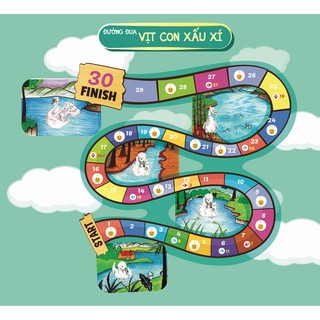 Combo đồ chơi Đường đua trí tuệ và Nối số tạo hình “Vịt con xấu xí”
