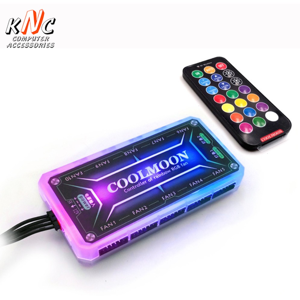 Bộ Hub Điều Khiển Cấp Nguồn Quạt Tản Nhiệt 6pin RGB Dùng Được Quạt Coolmoon