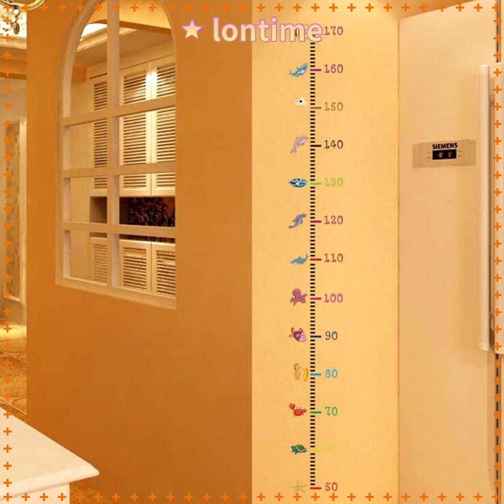 Miếng dán tường hình thước đo chiều cao nhiều họa tiết dễ thương cho trẻ em