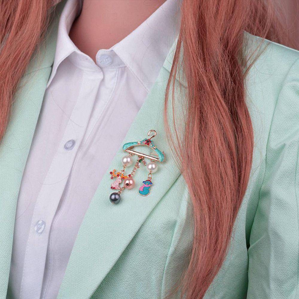 MOCHO Ghim Cài Áo Hình Tuần Lộc Năm Mới Phối Tua Rua Dễ Thương Cho Nữ