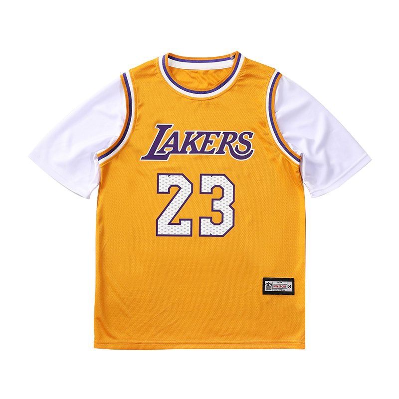 James Jersey Giả Hai Người Đàn Ông Và Phụ Nữ Ngắn Tay Lakers Bryant Owen Thể Thao Áo Vest Curry Bóng Rổ Tùy Chỉnh