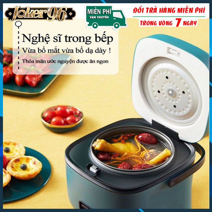 Nồi Cơm Điện Đa Năng Mini JIASHI 0.8L Nấu Cháo, Hầm xương, Nồi Hấp, Hàng Nội Địa Trung Cao Cấp, Tiện Ích