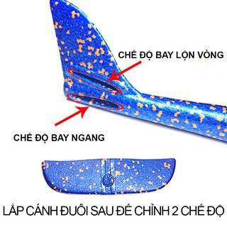 [Mã TOYDEC hoàn 20K xu đơn 50K] Máy bay xốp tiêm kích phi tay cho bé bay được 2 chế độ