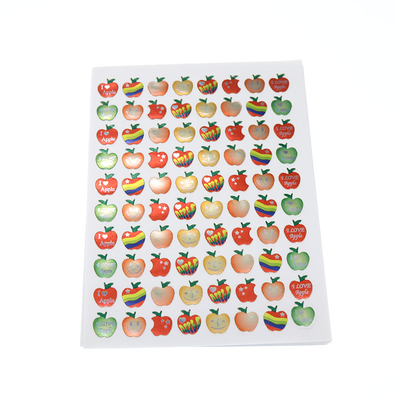 Set 10 tờ nhãn dán hình quả táo xinh xắn dễ thương