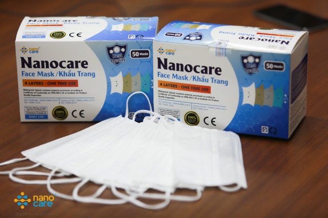 Khẩu Trang Y Tế 4 Lớp Kháng Khuẩn Nano.Care
