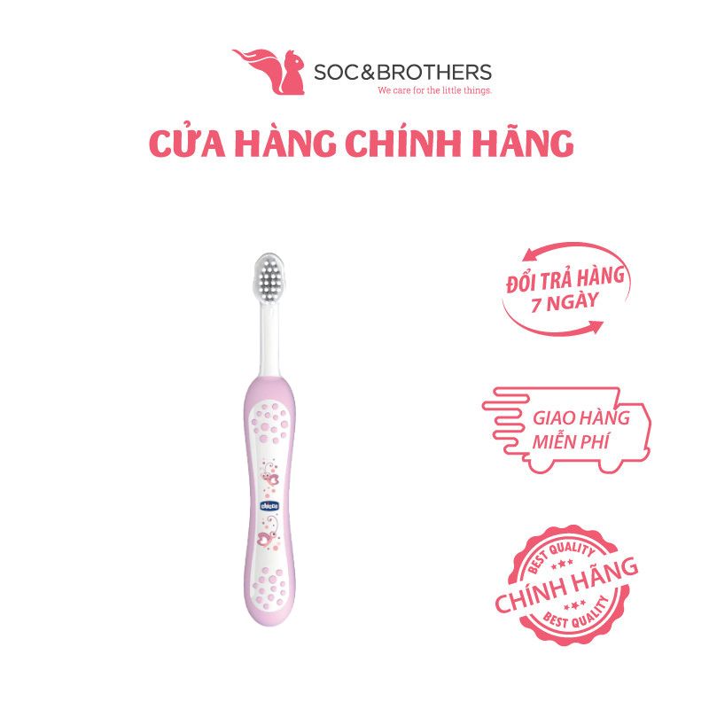 CHICCO Bàn chải đánh răng bướm hoa