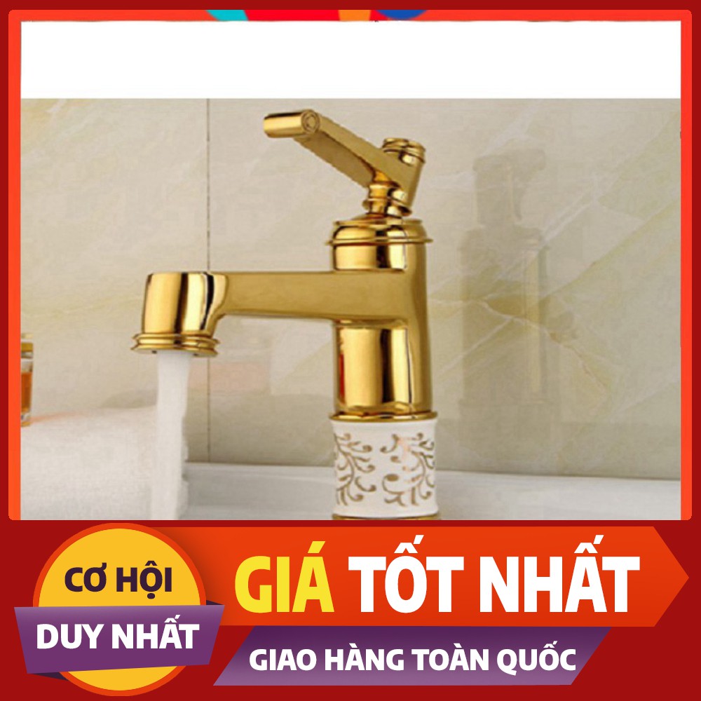 Sen tắm vòi rửa mặt | Combo bộ sen cây vàng ánh kim SC 05 kèm vòi chậu lavabo nóng lạnh cao cấp