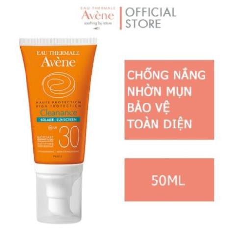 [MẪU MỚI 2021] Kem chống nắng Avene Cleanance Sunscreen SPF 30 cho da nhờn mụn 50ml