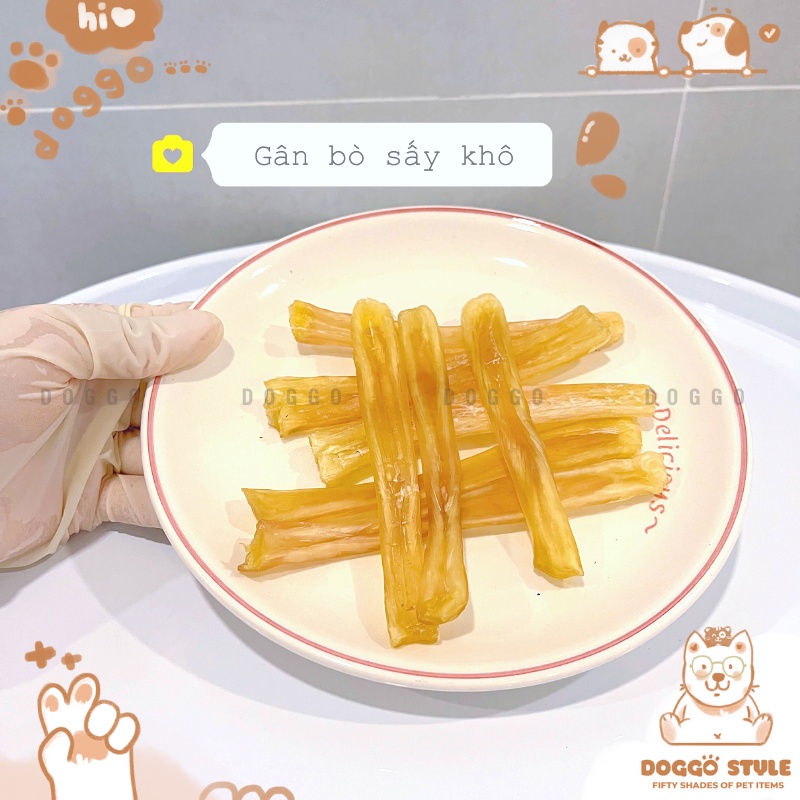 Treat Bánh Thưởng Cho Chó Gân Bò Sấy Khô DOGGOSTYLE Homemade Không Chất Bảo Quản 100G Thức Ăn Cho Chó Thú Cưng