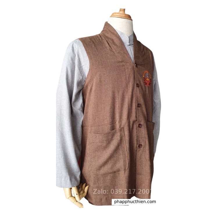 Áo Khoác Đi Chùa Nam/Nữ, Áo Gilê Nam/Nữ, Vải Linen Ấn Độ