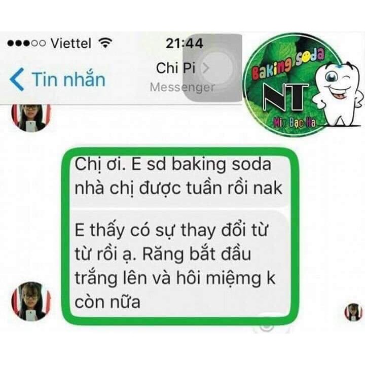 Baking soda mix bạc hà (thương hiệu NT)