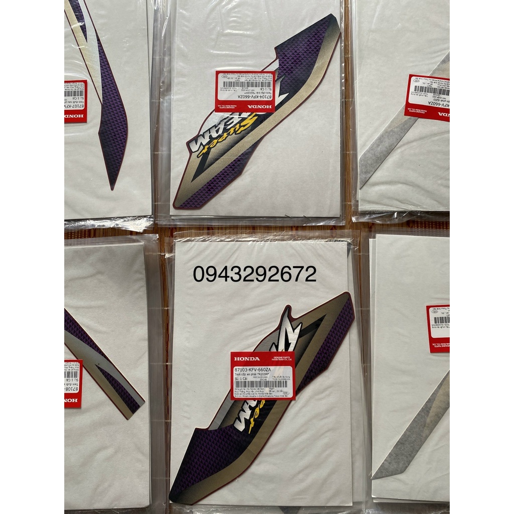 Bộ Tem Dream Màu Đỏ Honda