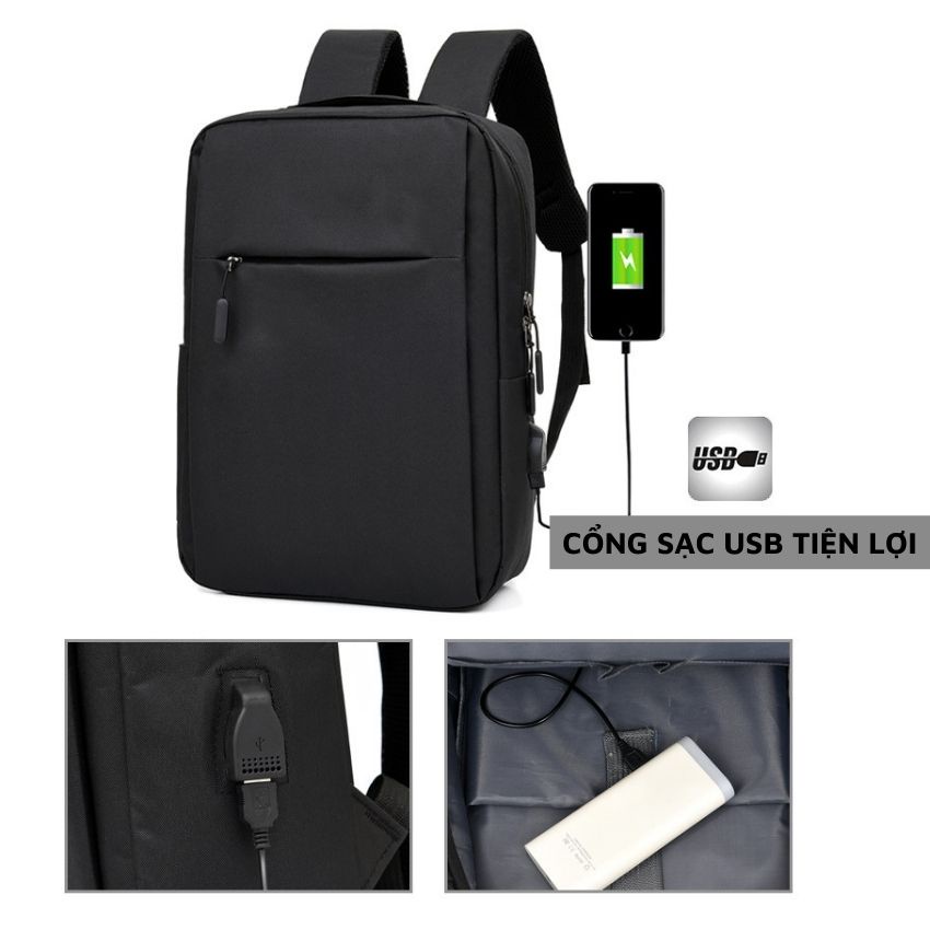 Balo Laptop 15.6 Inch chống sốc Cặp Đựng Laptop dùng đi học, đi làm, đi chơi tích hợp cổng sạc USB cao cấp
