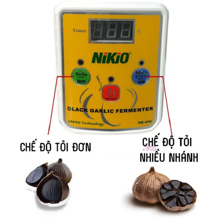 Máy làm tỏi đen Nhật Bản Nikio NK-696 -6 lít - Dòng cao cấp Vàng Gold/ Đỏ tím