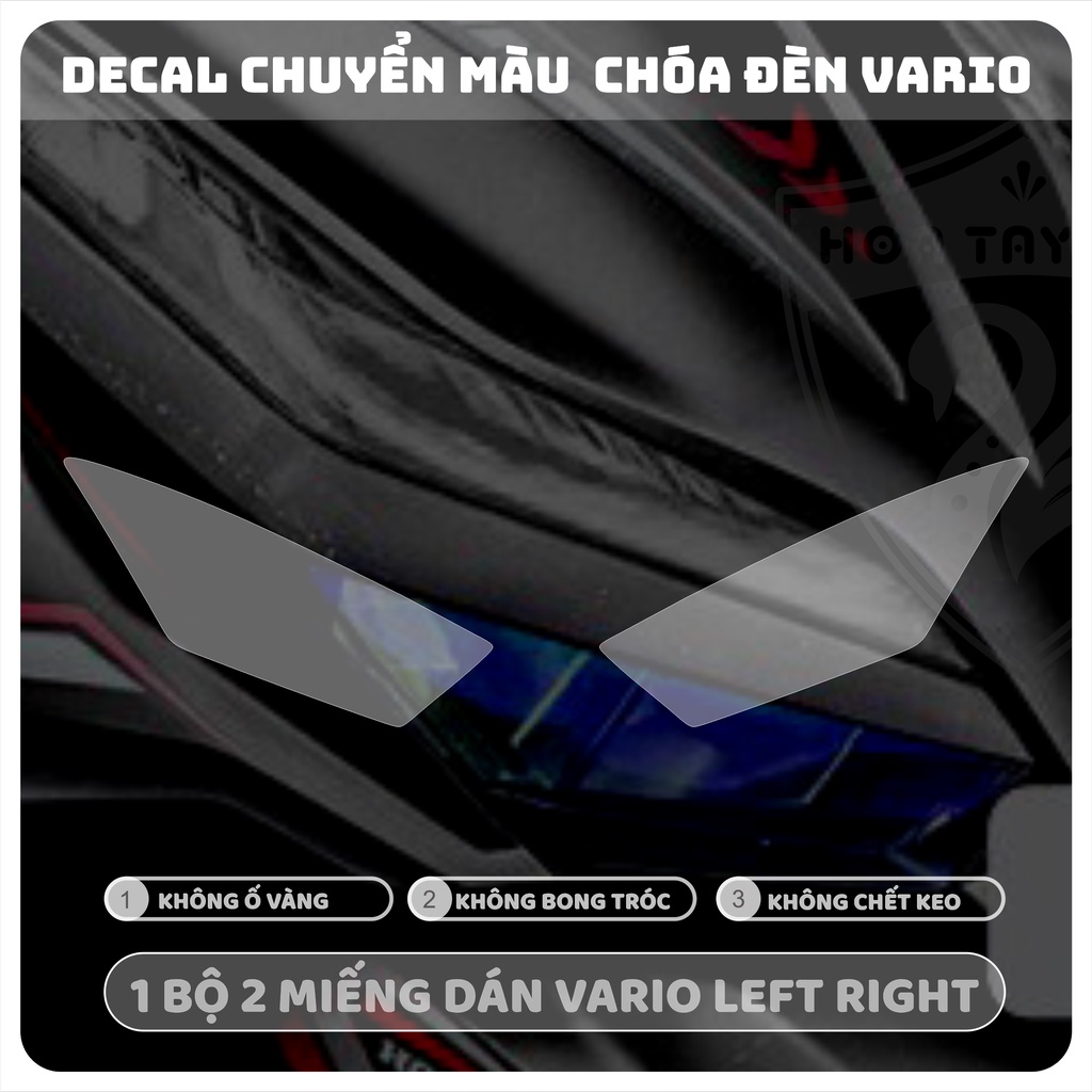 Decal CHÓA ĐÈN Vario 125 150 cao cấp chuyển màu cánh cam bảo vệ CHÓA ĐÈN VARIO