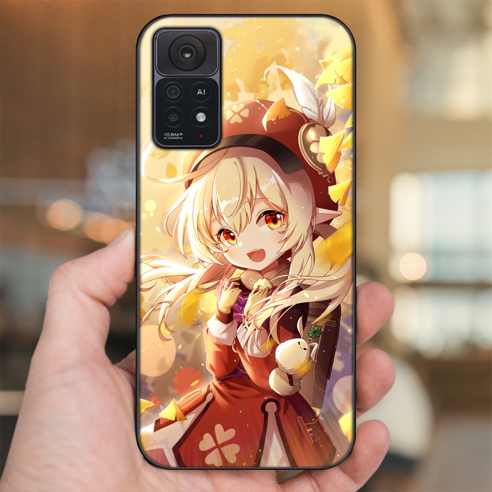 Ốp lưng Xiaomi Redmi Note 11 Pro 5G viền đen in hình Klee Genshin Impact