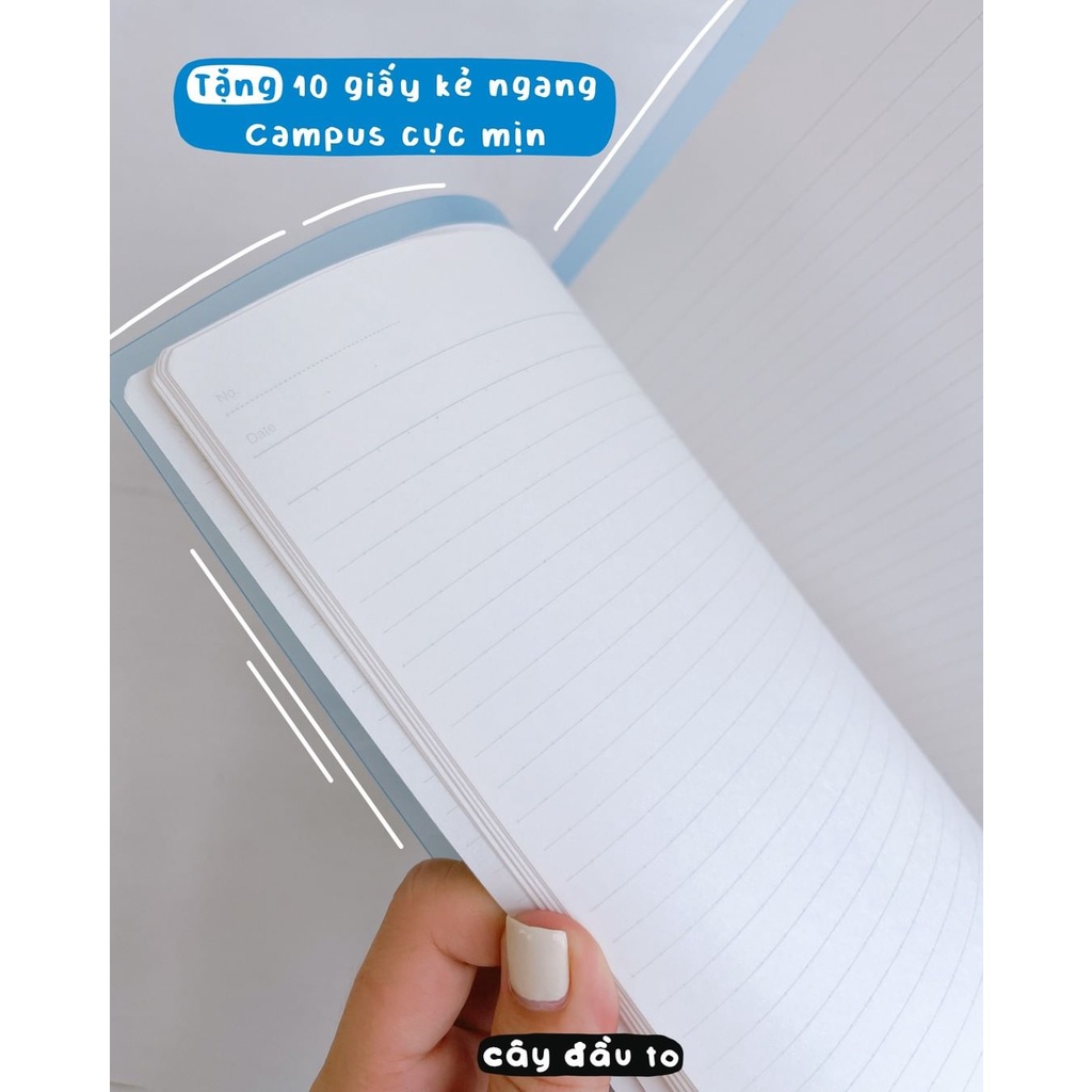 Sổ Binder Còng Nhựa Giấy Kẻ Ngang Campus 20 Trang Khổ B5 Cây Đầu To