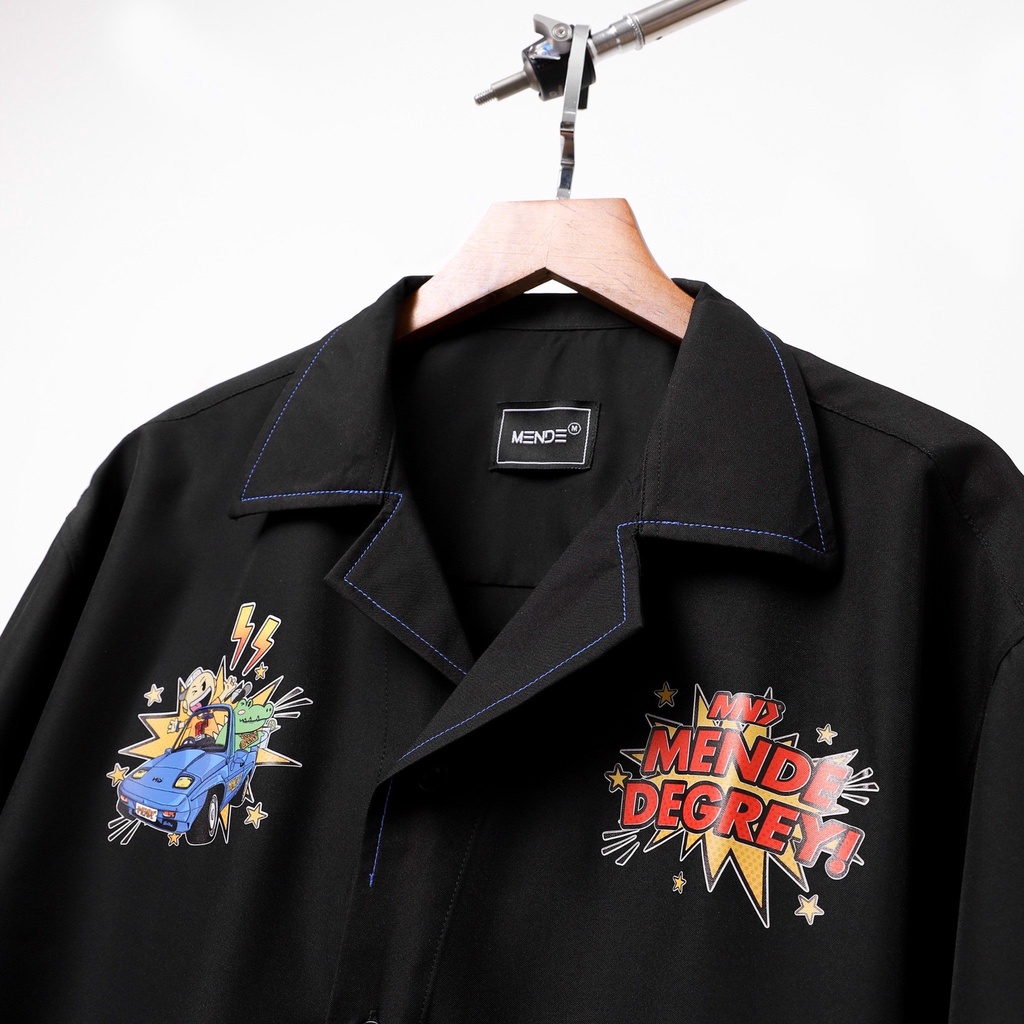 MENDE - Sport Car Collab - Áo sơ mi đen hợp tác vui vẻ với Degrey
