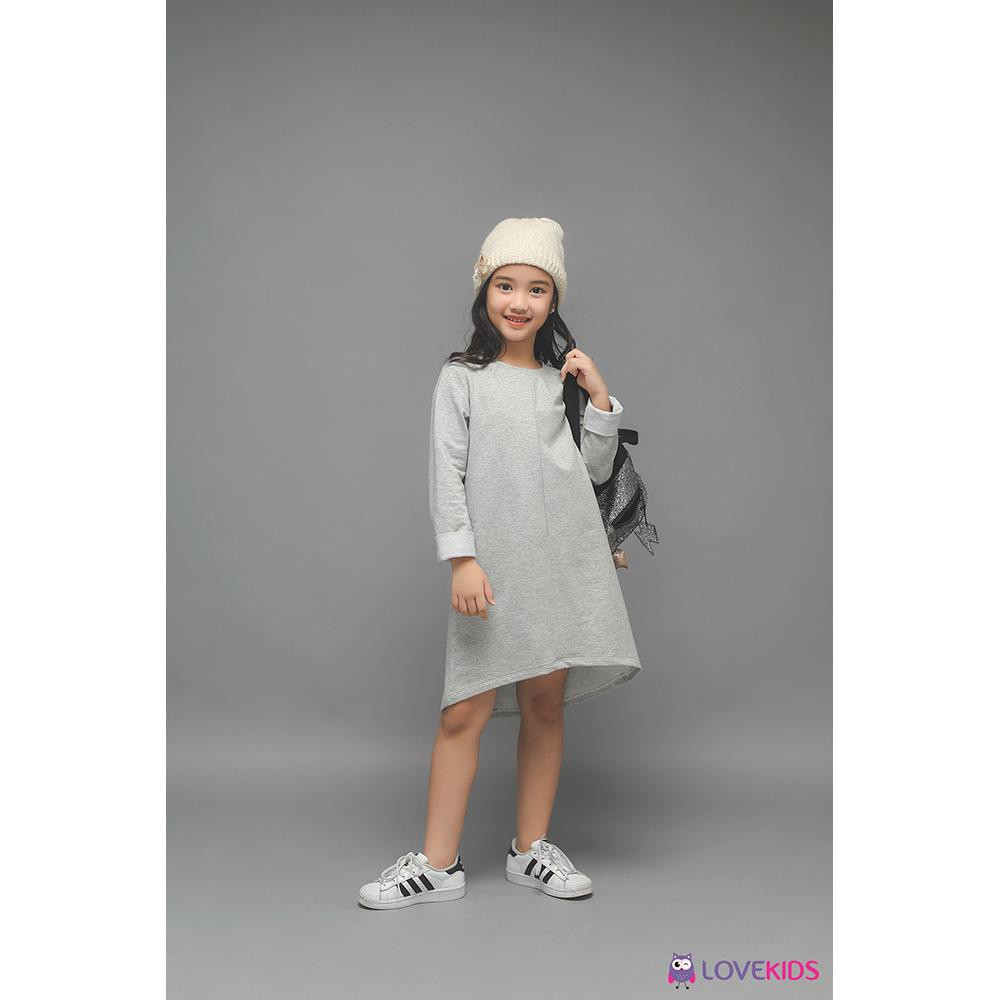 Váy nỉ dài tay dáng suông LK0283 - Lovekids